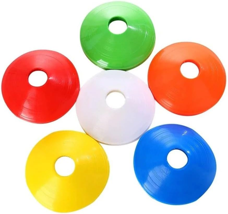 SPPHONEIX Sports Agility Training Discs Set（12Pcs） Field Markers Cones for Soccer,Footy,Tennis,Basketball,Golf,Badminton&hellip; - Blue image number 3