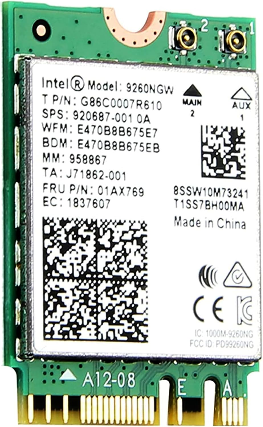 Dual Band Wireless 9260 AC Wifi Card | Wireless Network Card 9260NGW 1.73Gbps Bluetooth 5 Suitable for Phone Windows 10 64 Bit * Google Chrome Operating System Linux (9260 M2) image number 6