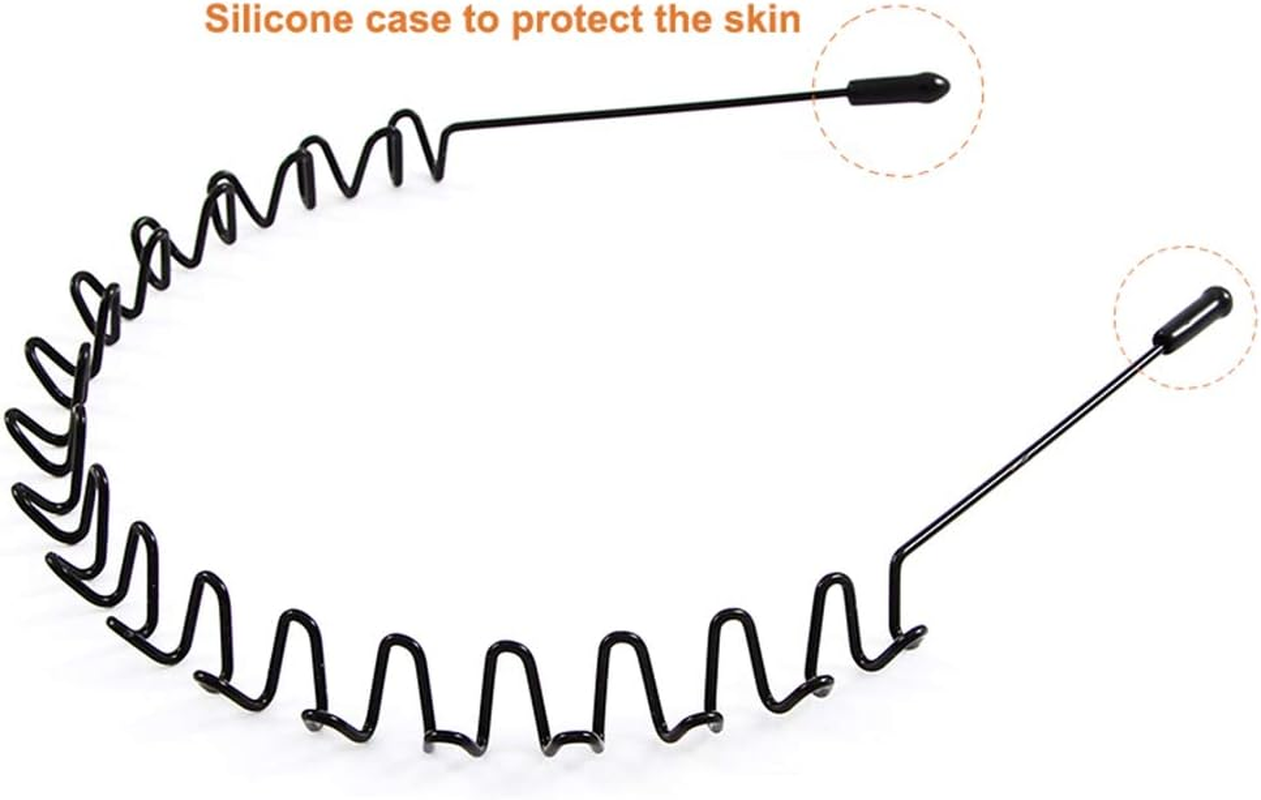 Mens Slicked Back Hair Band, Outdoor Sports Fashion Pigtail Headband/Never Paint-Shedding Metal Head Buckle Clip for Mens Long Hair, Braid and Other Hair Styles - Hook Wave image number 3