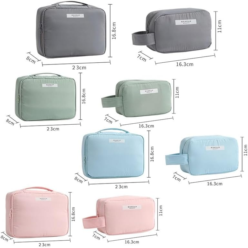 Travel Cosmetic Storage Makeup Bag Toiletry Wash Organizer Waterproof Portable, Durable PU Material image number 2