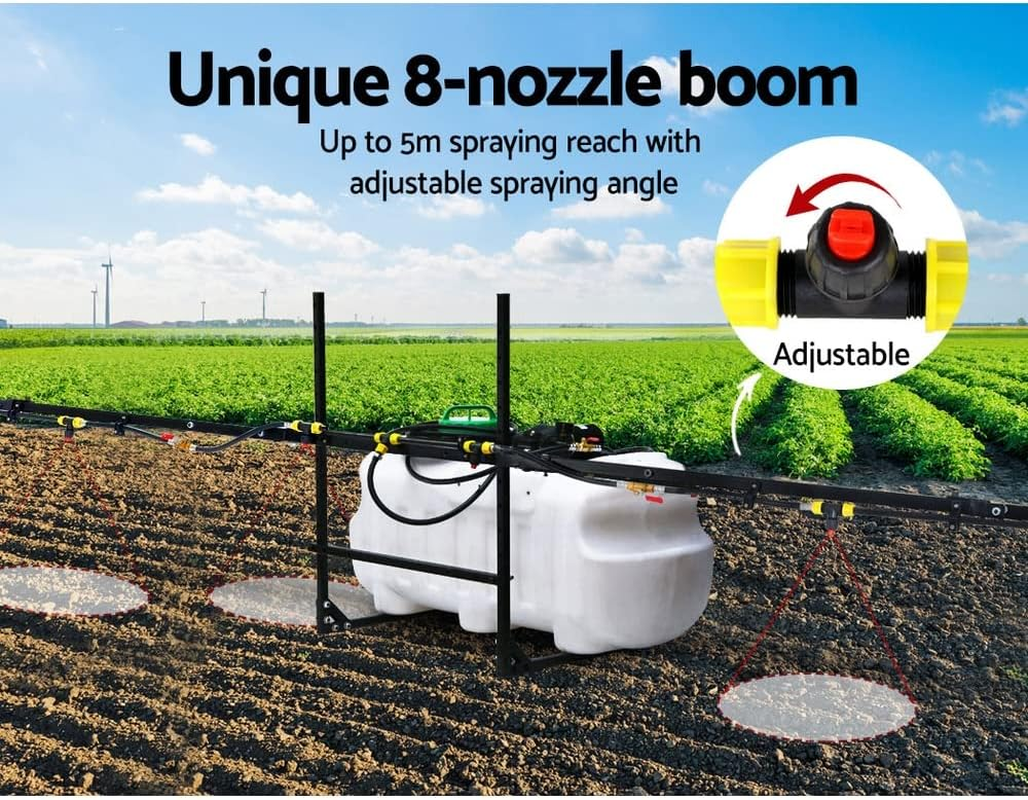 Giantz Weed Sprayer 100L Garden Weeds Killer Spot Sprayers Pump Pressure Lawn Plants Mist Boom Spray Tank, Farm Agricultural Equipment, 100PSI Diaphragm Pumps with 5M 8 Nozzles and 6M Hose image number 5