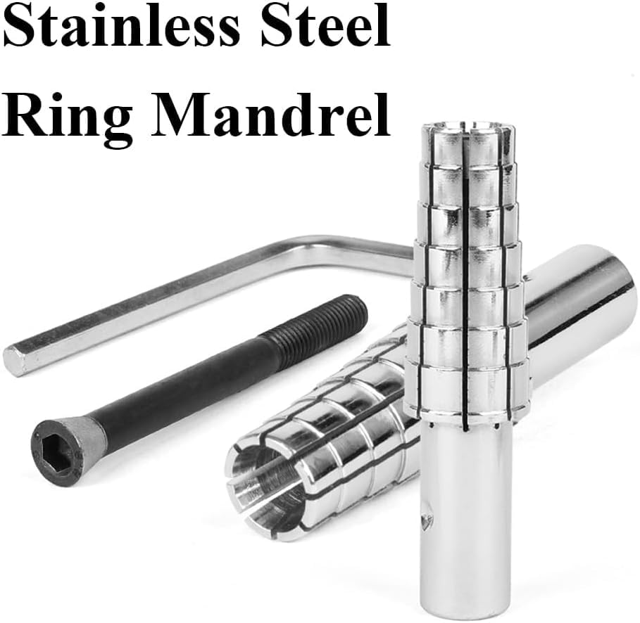 1Set Heavy Duty Expanding Ring Mandrel with Hex Allen Key - Steel Ring Stretcher for Lathe, Ring Turning & Making Tool - Durable Ring Shaper for Jewelry Crafting - Fits Ring Sizes 7 to 14 image number 4