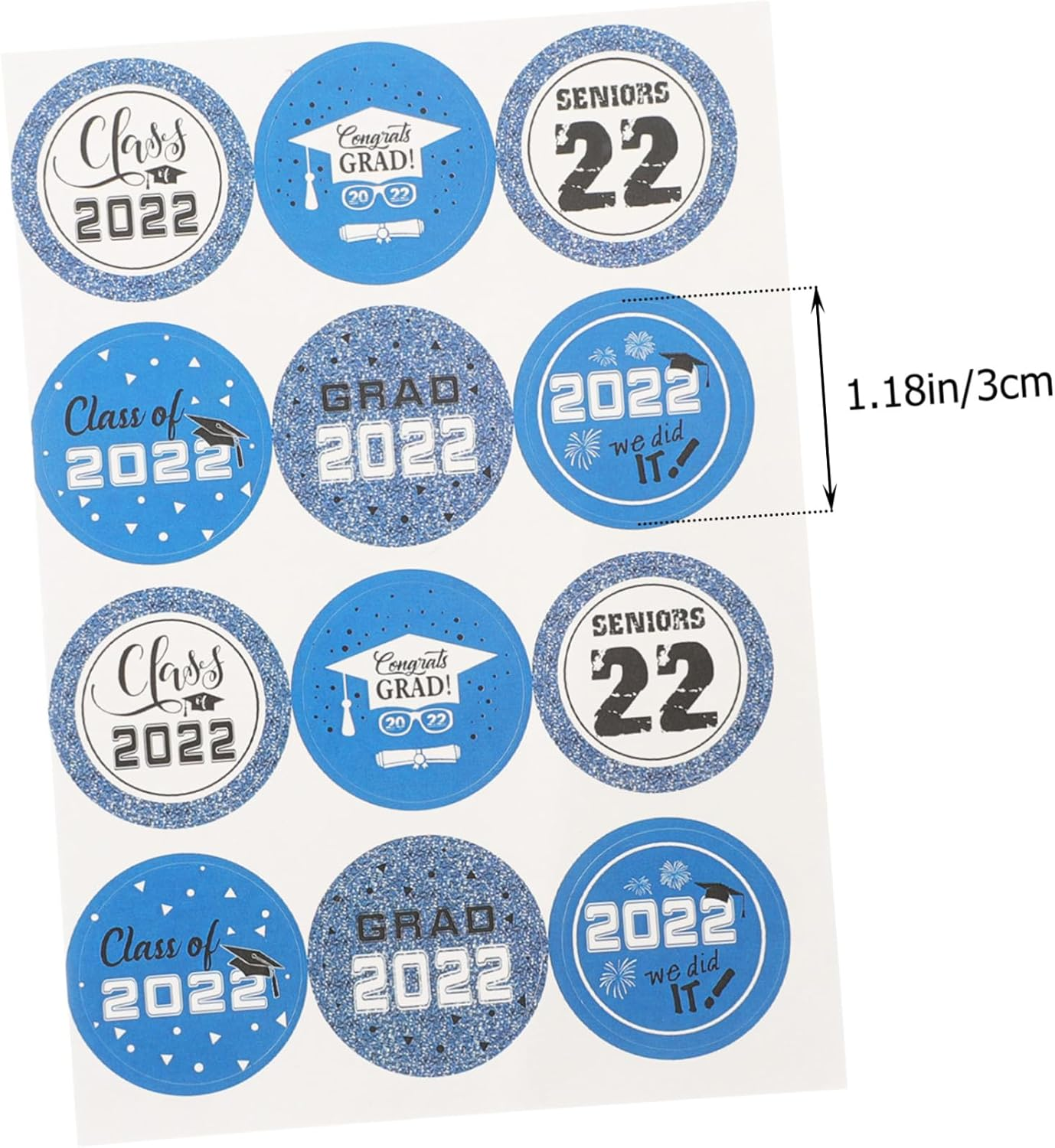 BUTIFULSIC 15Sheets Graduation Cake Stickers Self-Adhesive Labels for Cake Bags Envelopes and Fun Graduation Design for Celebrations for Party Decorations and Personalization image number 4