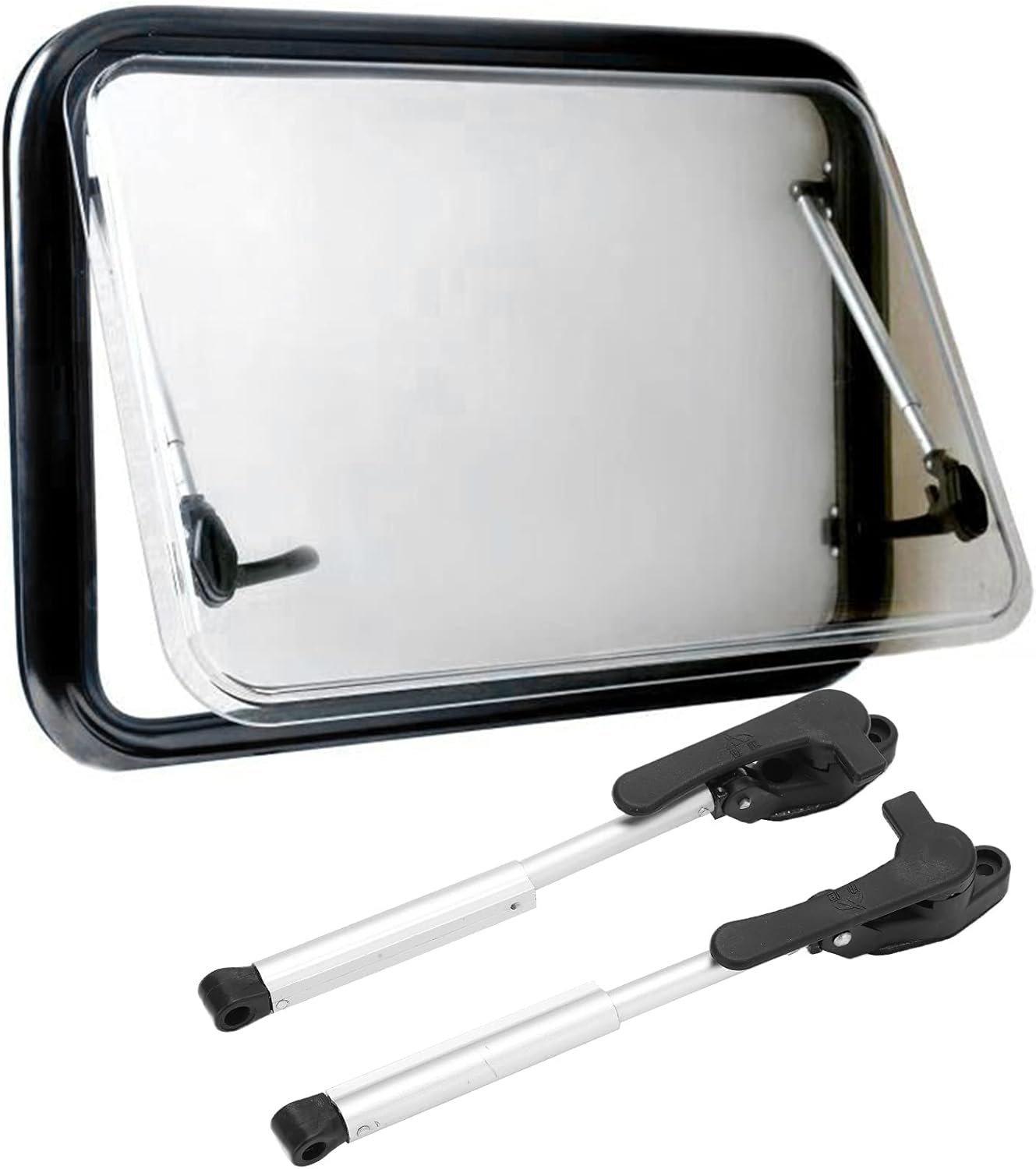 Telescopic Rv Window Support Rod Rv Spare Parts 2Pcs 230Mm Rv Window Support Rod Telescopic Aluminum Alloy Oxidation Lift Strut for Caravan Yacht image number 2