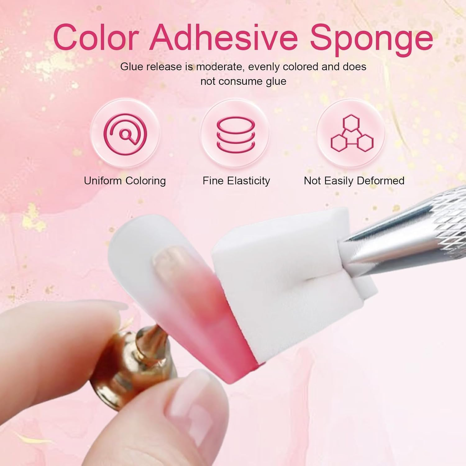 200Pcs Nail Sponges for Ombre - 100 White & 100 Colour Sponges + 2 Claw Pens Kit | Reef-Safe Ombre/Blooming Tools for DIY Nail Art,Home & Salon image number 4