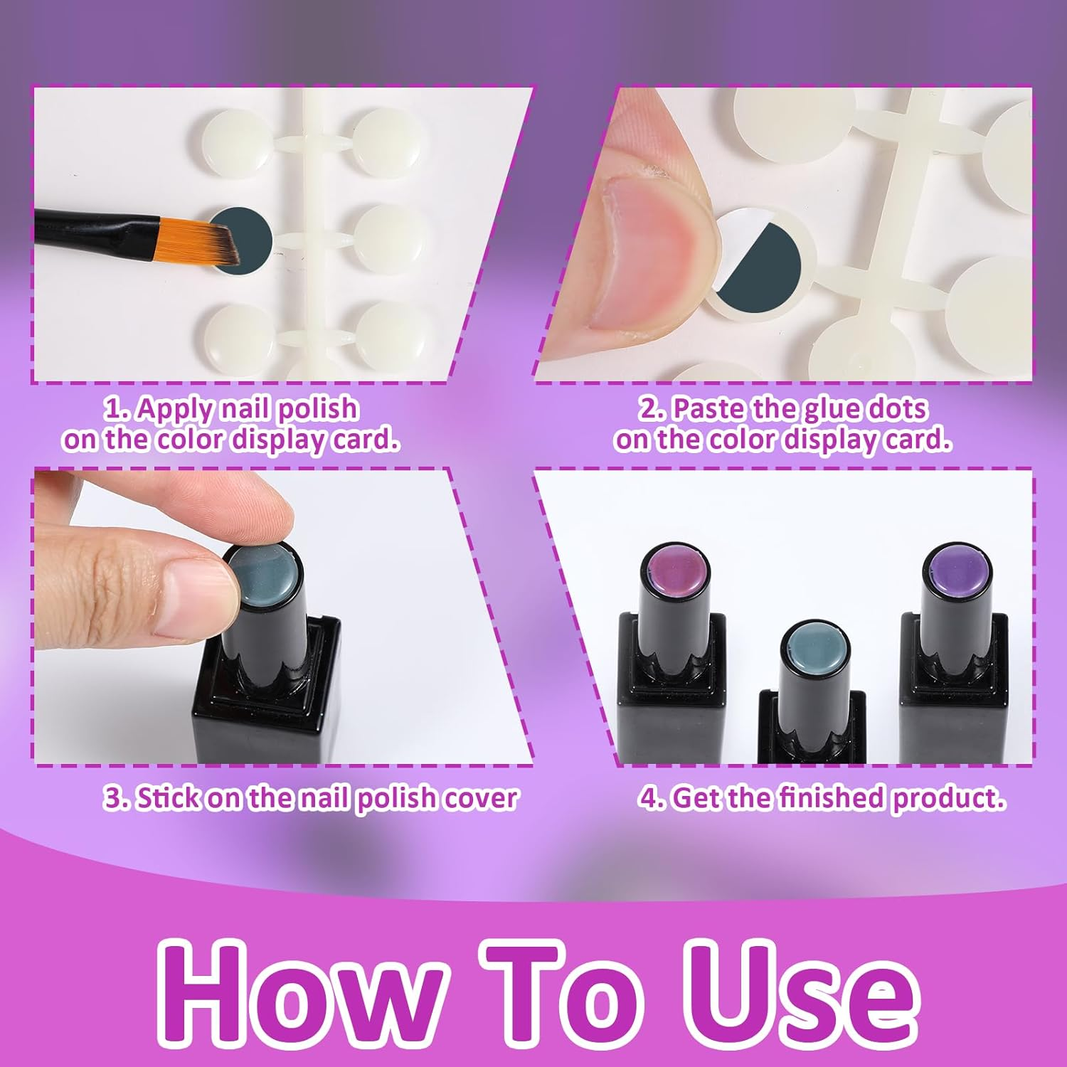 Pack of 240 Nail Display Dots, Beige Nail Art Display, round Nail Polish Displays for Nail Studios and Beginners, DIY Nail Art Nail Studios image number 6