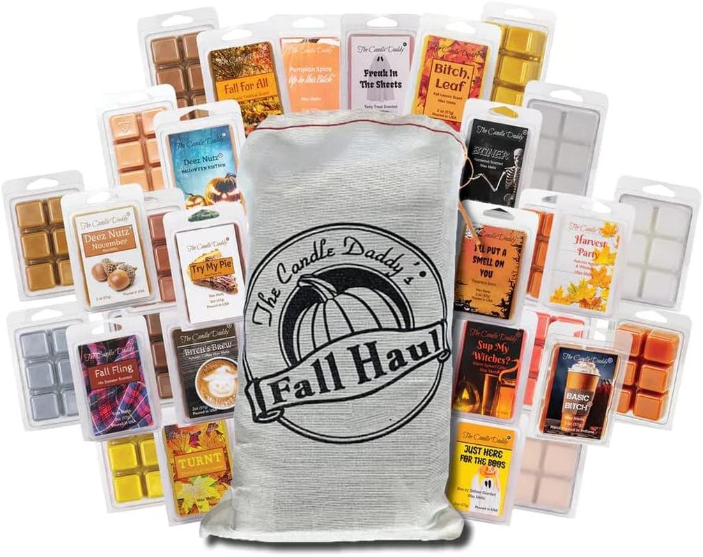 The Fall Haul - 11 Randomly Assorted Funny Fall Wax Melt in Limited Edition Collector'S Bag