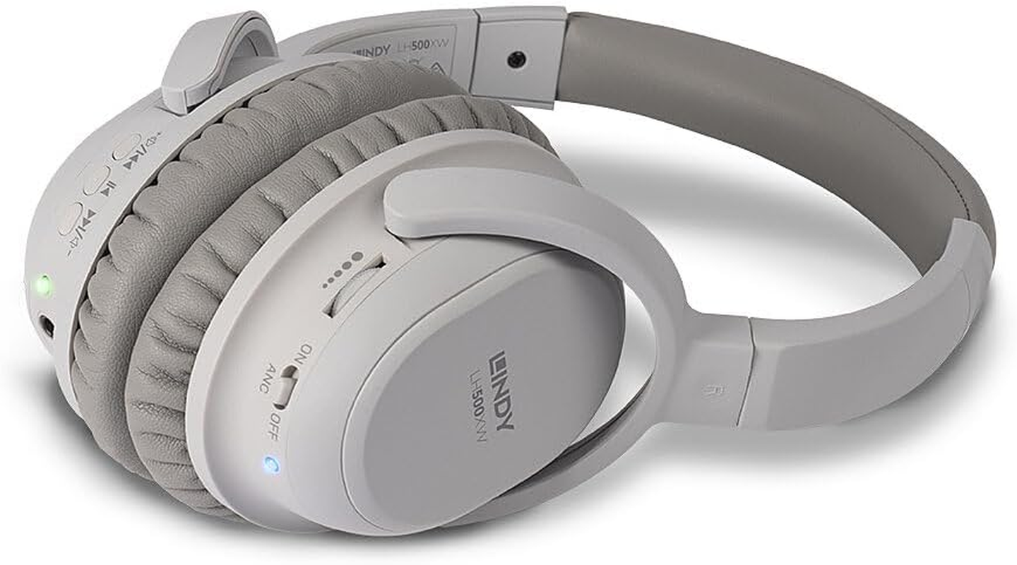 LINDY 73200 LH500XW Wireless Headphones with Active Noise Cancelling Grey