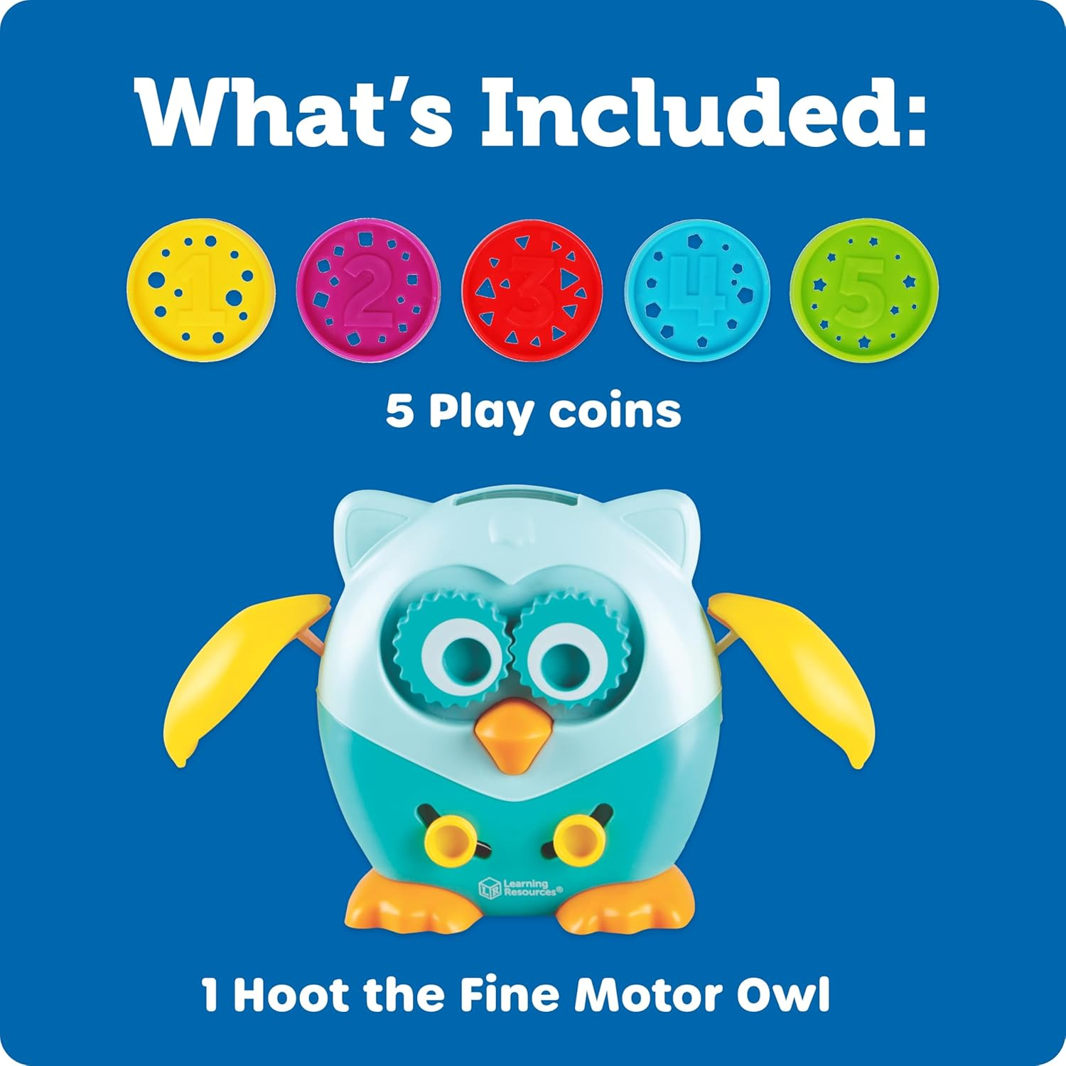 Learning Resources Hoot the Fine Motor Owl - 6 Pieces, Ages 18+ Months Toddler Learning Toys, Fine Motor and Sensory Toys for Toddlers, Educational Toys for Toddlers image number 1