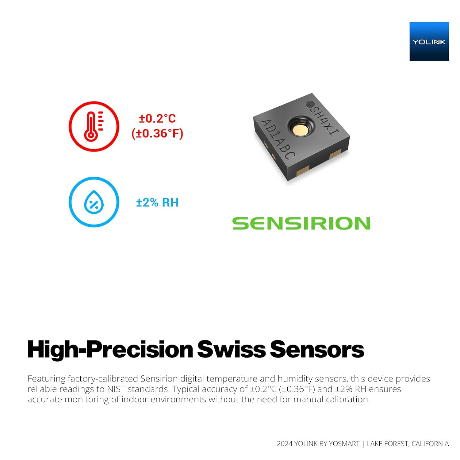 Yolink Indoor Hygrometer Thermometer, 2-Year Data Storage Export, Advanced Offline Storage, Lora Tech, App Push, Email, SMS, Hub Included image number 5