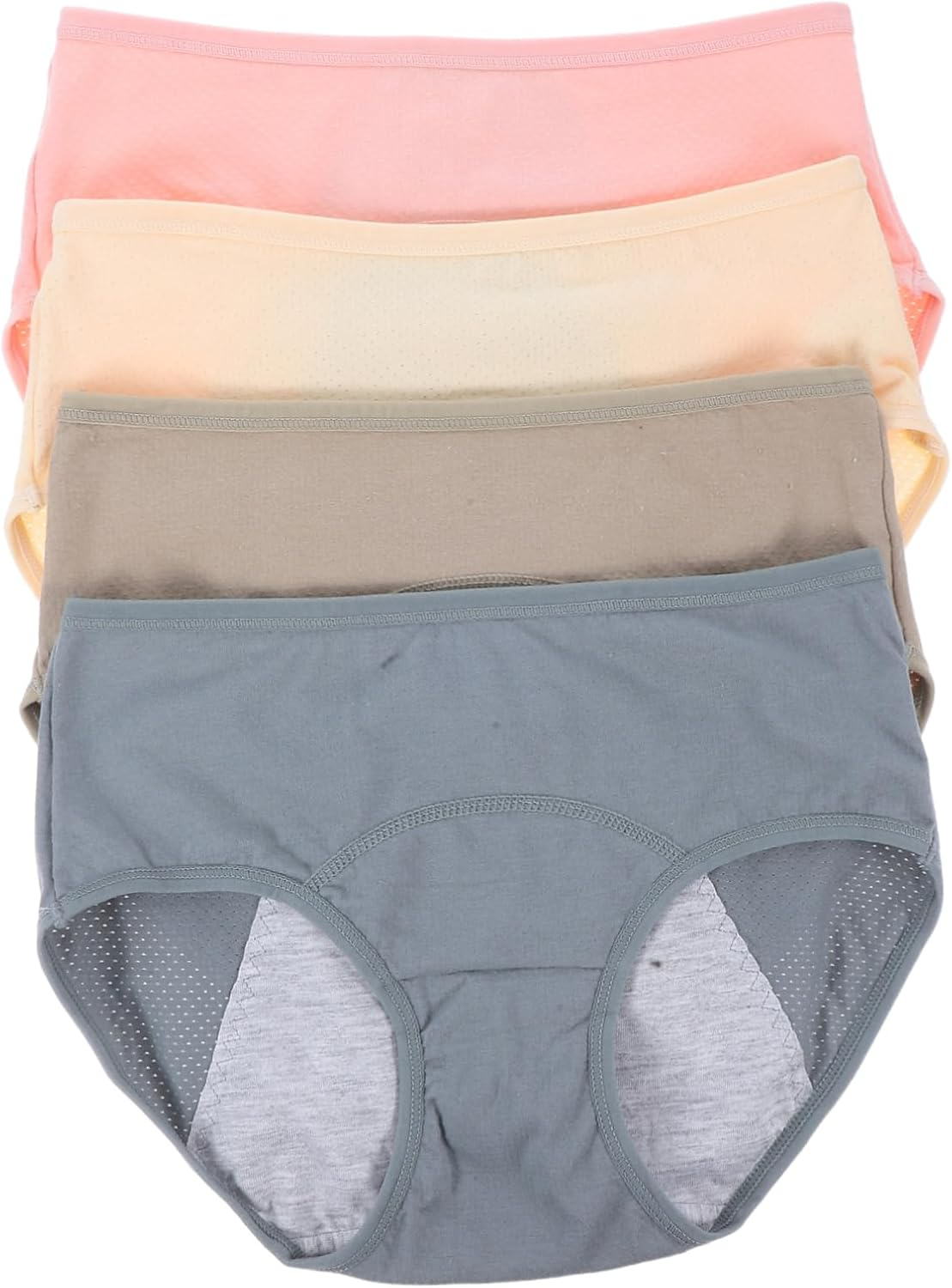 Leak Period Underwear for Women Soft Cotton Breathable Briefs Comfortable Hipster Style Leak Resistant Protection for Heavy Flow Days