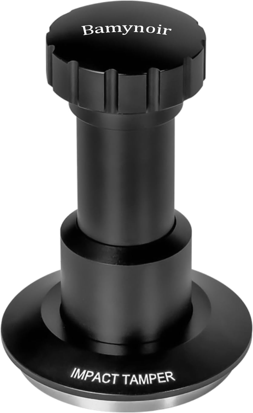 Bamynoir 58Mm Espresso Tamper,Impac Coffee Tool Espresso,Compatible Withe61, Flair 58, ECM Etc.Portafilter 58Mm,30Lb,316 Stainless Steel. (58MM Black) image number 1