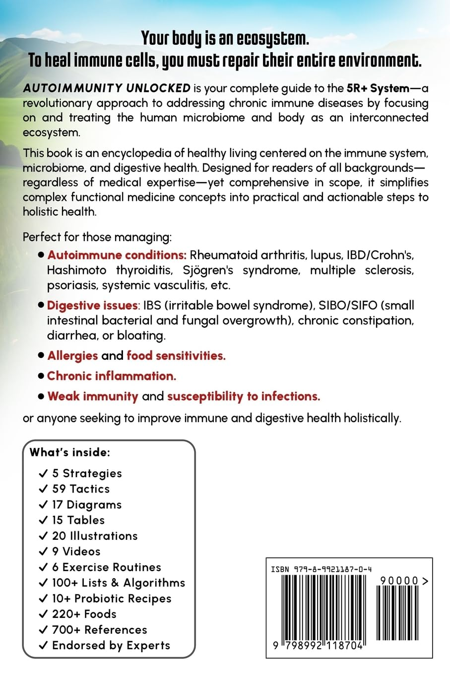 Autoimmunity Unlocked: 5 Keys to Transform Microbiome, Immune, and Digestive Health and Reclaim Your Life. a 5R+ Holistic Guide for Rheumatoid Arthritis, Lupus, and Crohn'S (Encyclopedic Edition)