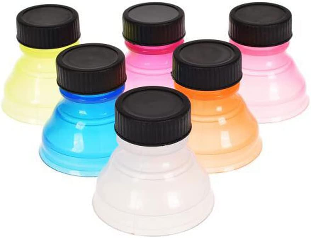 6 Pcs Soda Saver Bottle Top Cover Lid Beverage Can Cap Beer Sealing Protectors Reusable Pop Can Bottle Tops Lids