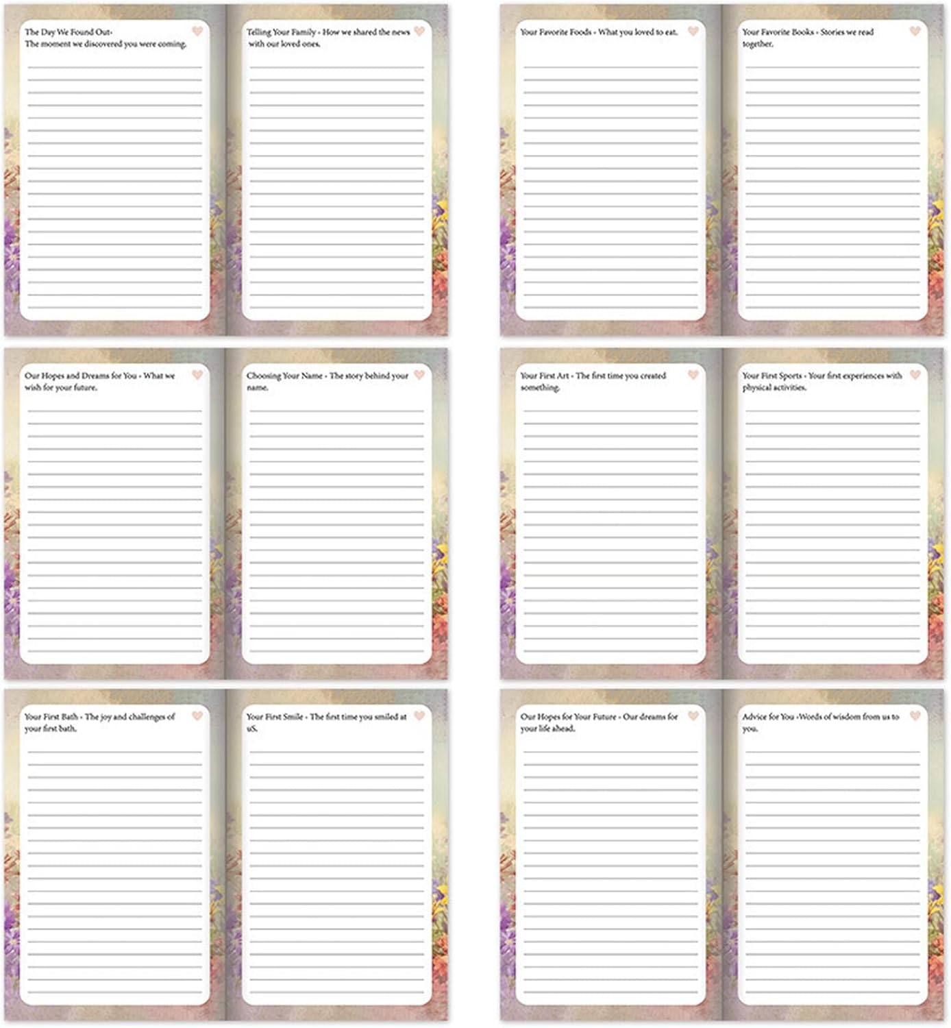 Memory Book, Parent to Child Memories Journal - 50 Pages Parental Book, Family Link Journal for Pregnancy and Birth image number 5