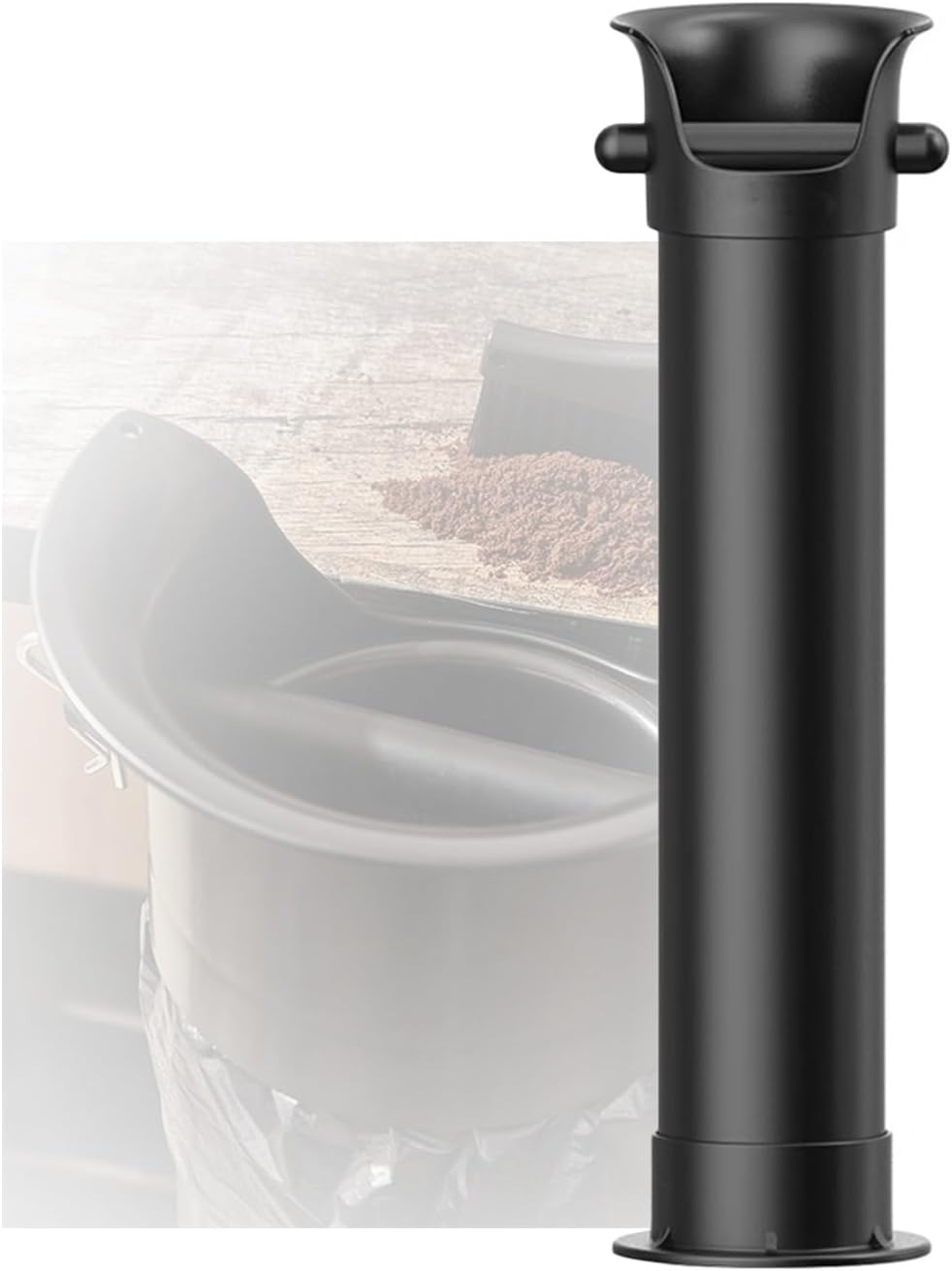 Coffee Grounds Knock Box, with Brushes Garbage Bags and Towels Espresso Ground Bin, for Teahouse Dessert Shop Household(Black)