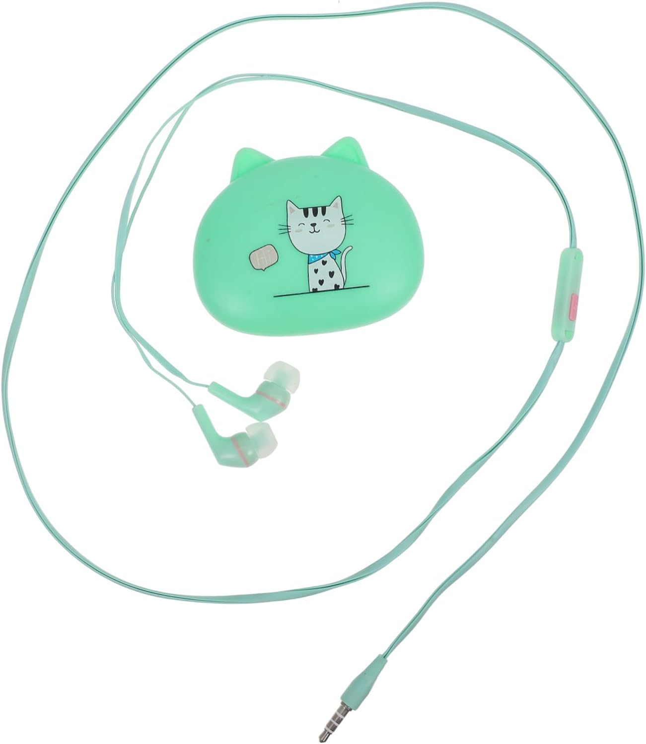 ASAKKURA In-Ear Wired Earbuds with Microphone for Smartphones, Portable Green Corded Earphones for Mobile Calls and Gaming image number 2