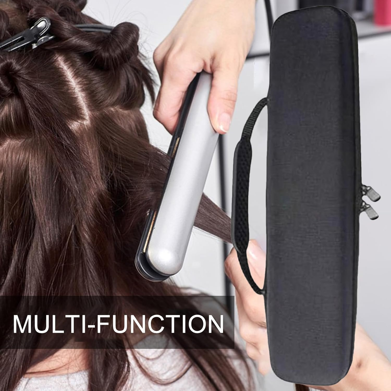 Flat Iron Holder | Waterproof Flat Irons Cover Pouch | Portable Travel Supplies, Multifunctional Haircare Accessories for Men, Women, Black, Refer to Description, Unisex