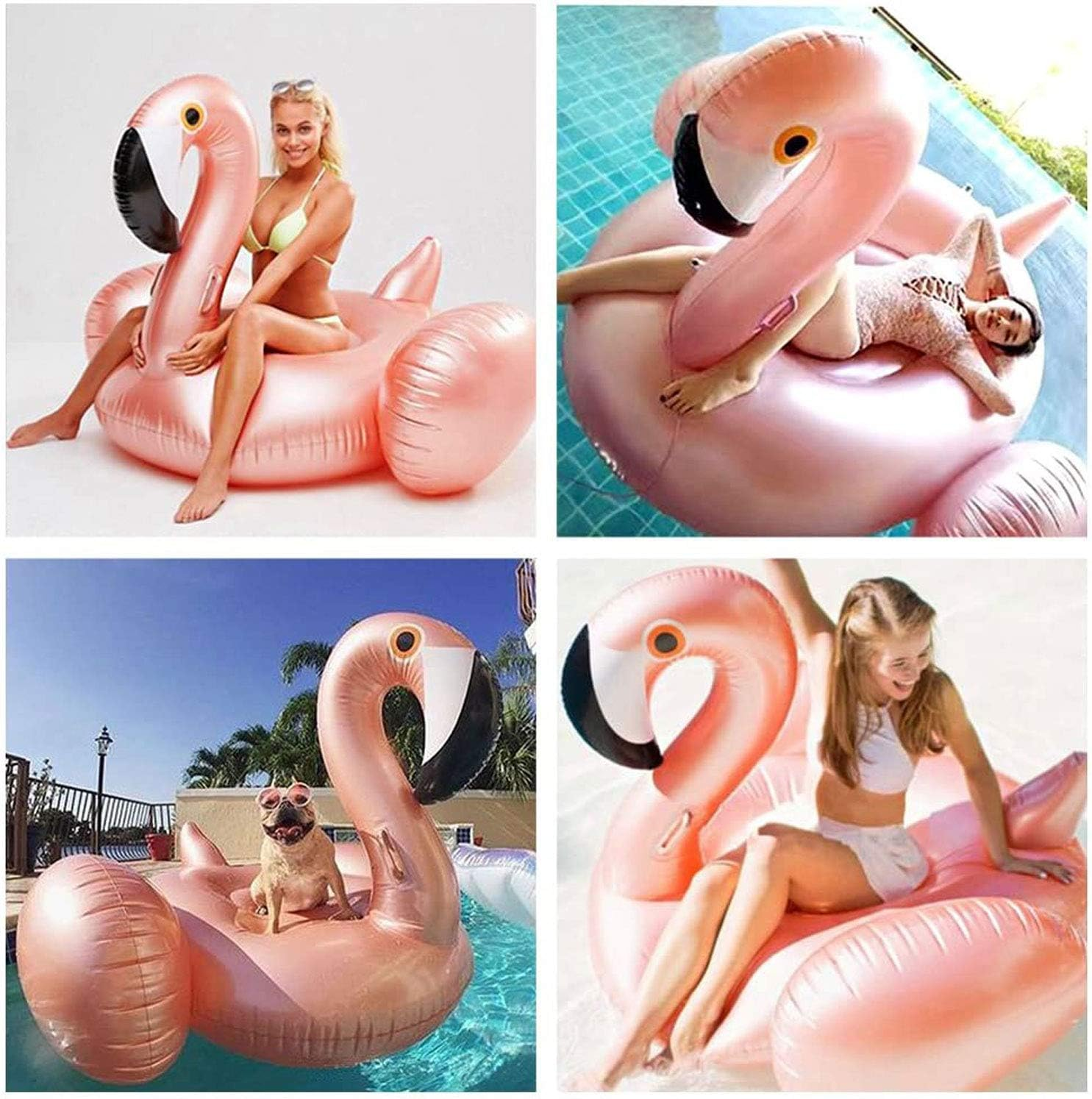 Inflatable Flamingo, Inflatable Pool Float Pool Raft Flamingo for Pool Party for Summer image number 6