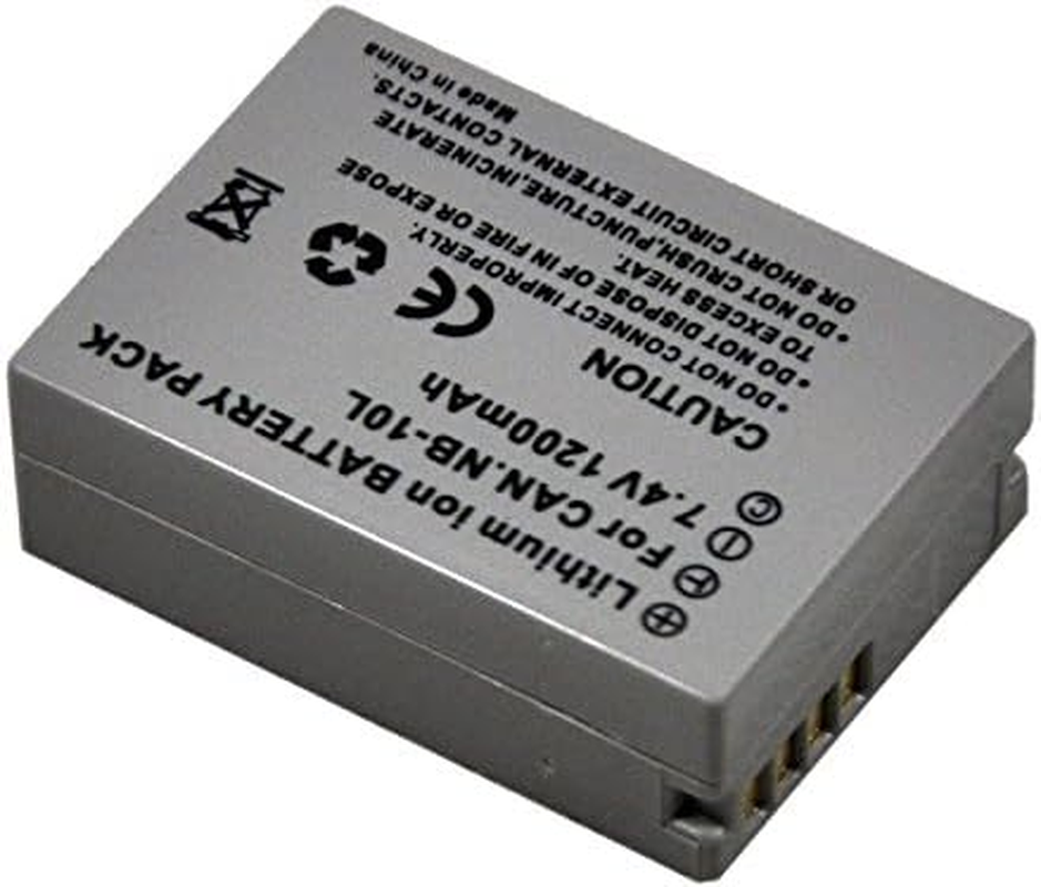 BTBAI NB-10L Camera Battery+Charger DC USB Single for NB10L Powershot SX40 SX50 SX60 HS G1X G1 X G3X G3 X G15 G16 Digital U1A image number 2