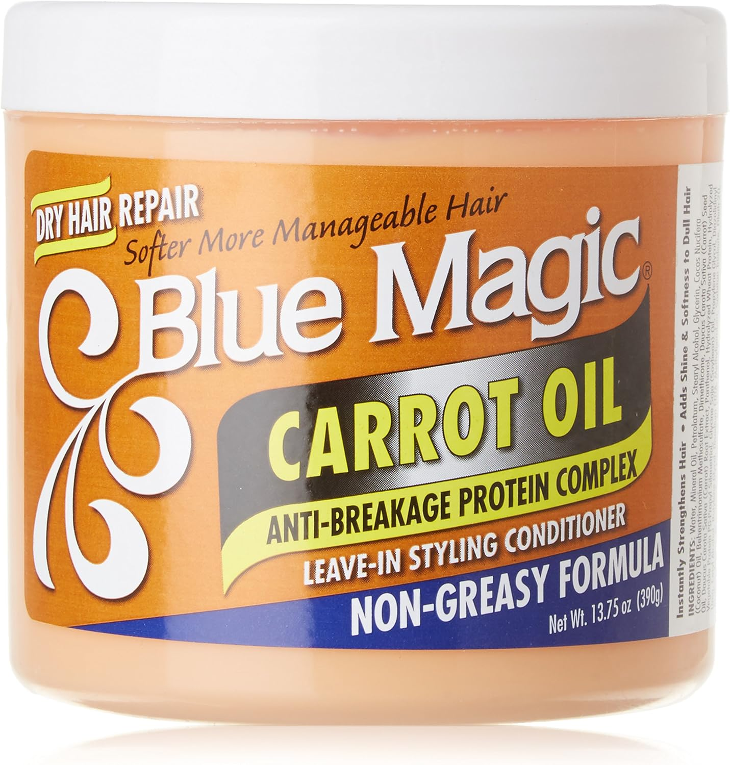 Blue Magic Carrot Oil Leave in Styling Conditioner, 13.75 Ounce