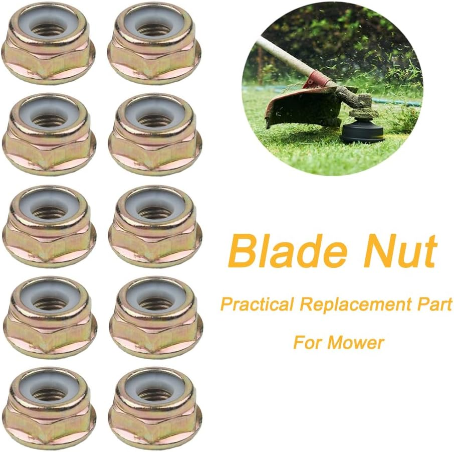 10Pcs Universal Left Hand Thread Blade Nut, Replacement for String Trimmer Brush Cutter Gear Head Blade Case Accessories image number 3