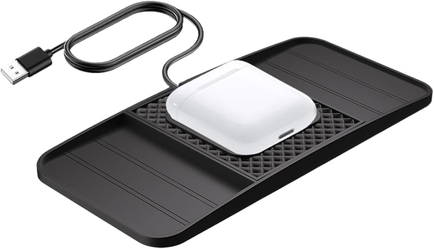 Wireless Charger Pad for Car,Vehicle Mobile Phone Charger - Fast Charging Device Vehicle Accessories for Phones Tablets Earphones Sedans Suvs Trucks Rvs Drivers