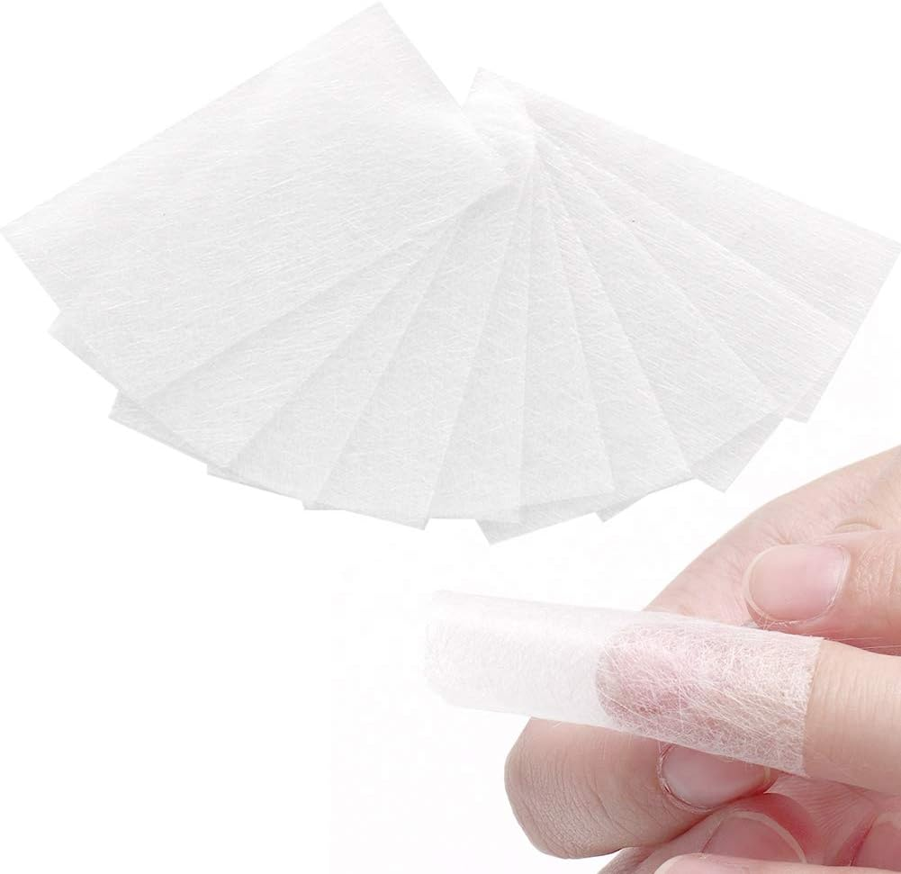 Fiberglass Nail Extension, 10Pcs Fast Extension Fiberglass Modeling Manicure Tool for Silk Fiberglass Nail Care Nonwoven Nail Wrap Stickers French Nail Warp image number 4