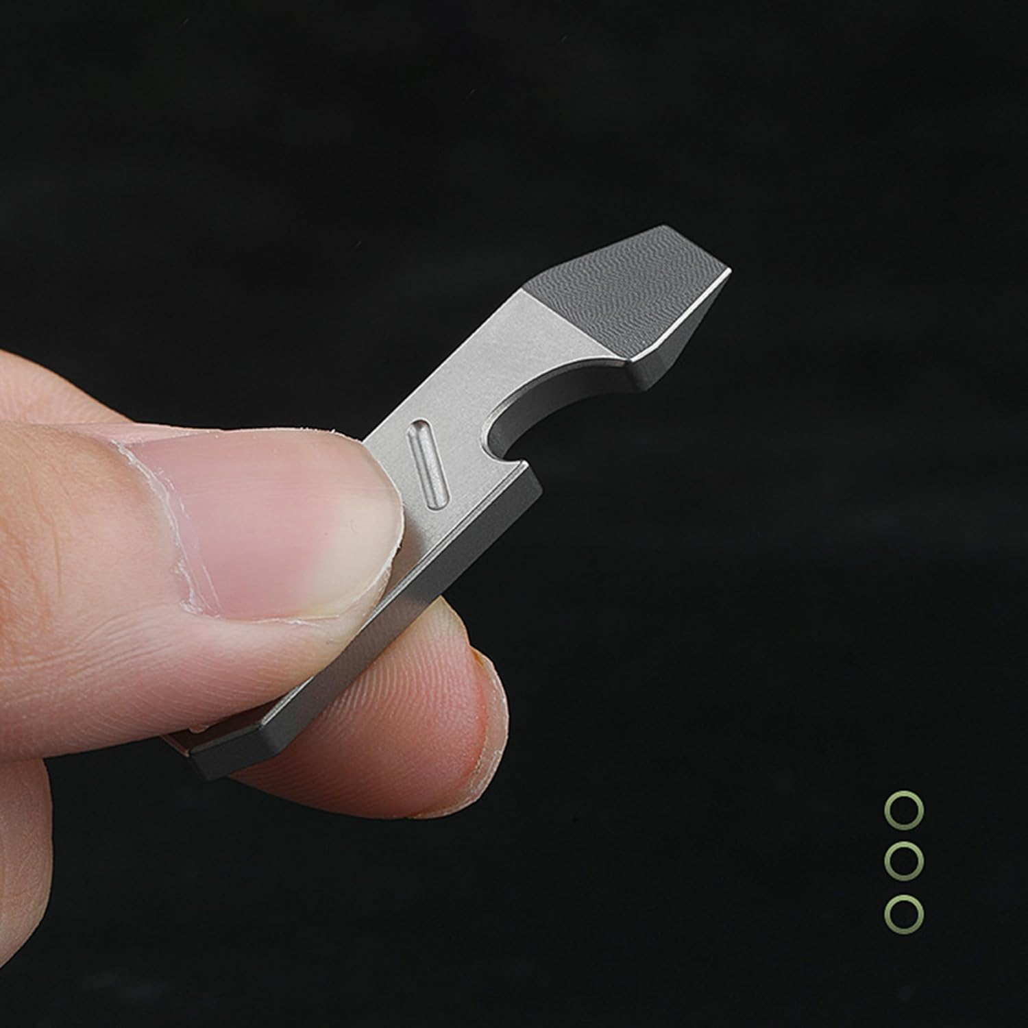 Hamans EDC Pry Bar Mini EDC Tool Pocket Keychain Multi Tool Titanium Pry Bar EDC Pry Bar for Keychains, LQ-07 image number 5