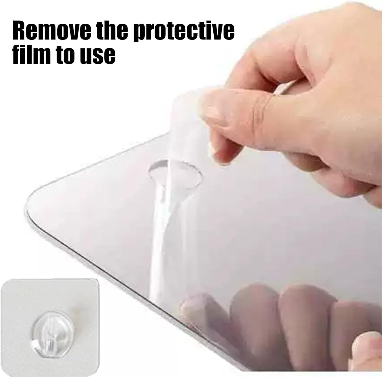 Xolixorium Fogless Shower Mirror 17X13Cm with Enhanced Suction Cups, Anti-Fog Bathroom Wall Mirror for Shaving, High Clarity Waterproof Vanity Mirror with Hanging Hooks