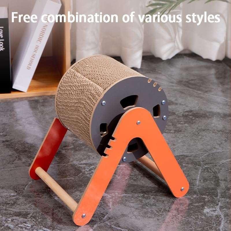 Cat Scratching Board Scratching Ball Toy Cat Scratch Post Rotating Cat Wheel Toy for Kitty Small Animals Kitten Exercise