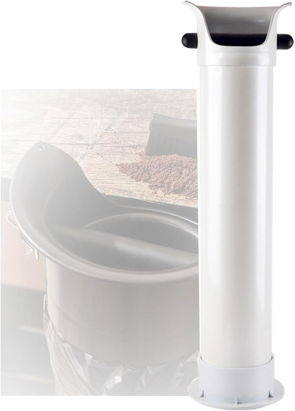 Coffee Grounds Knock Box, with Brushes Garbage Bags and Towels Espresso Ground Bin, for Teahouse Dessert Shop Household(Black)