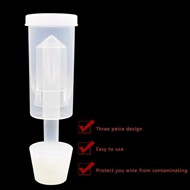 AIMALL 2 X Brewing Air Lock Airlock 3-Pieces Type Home Brew Beer Wine with Grommet FP image number 4