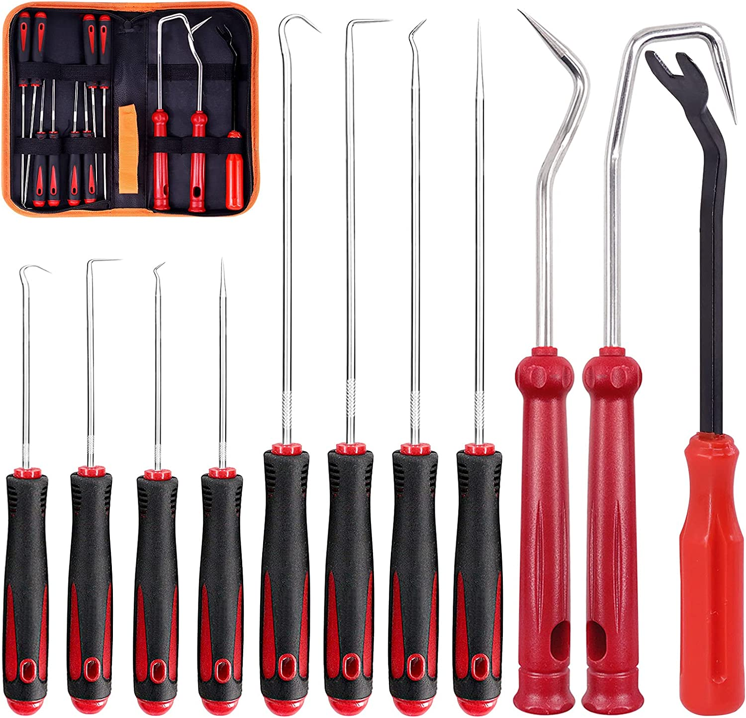 11Pcs Hose Removal Hook Heavy Duty Hook Tool Set, Precision Tools Hooks, O-Ring Hook, Vacuum Hoses Trim Tools for Automotive Mechanic Maintenance Brand: Mardatt image number 4