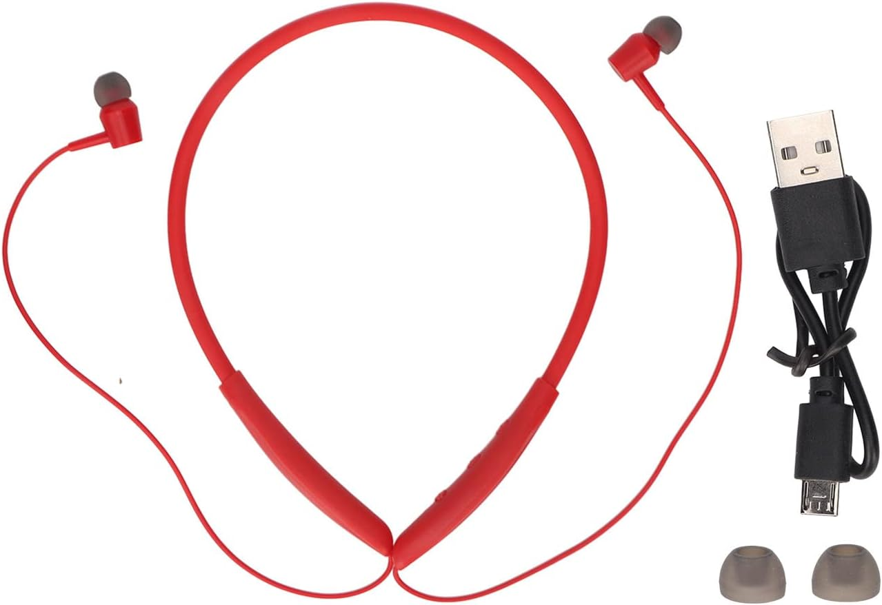 Cryfokt Wireless Neckband Headphones Heavy Bass Magnetic Suction Running Earphone for Sports image number 6