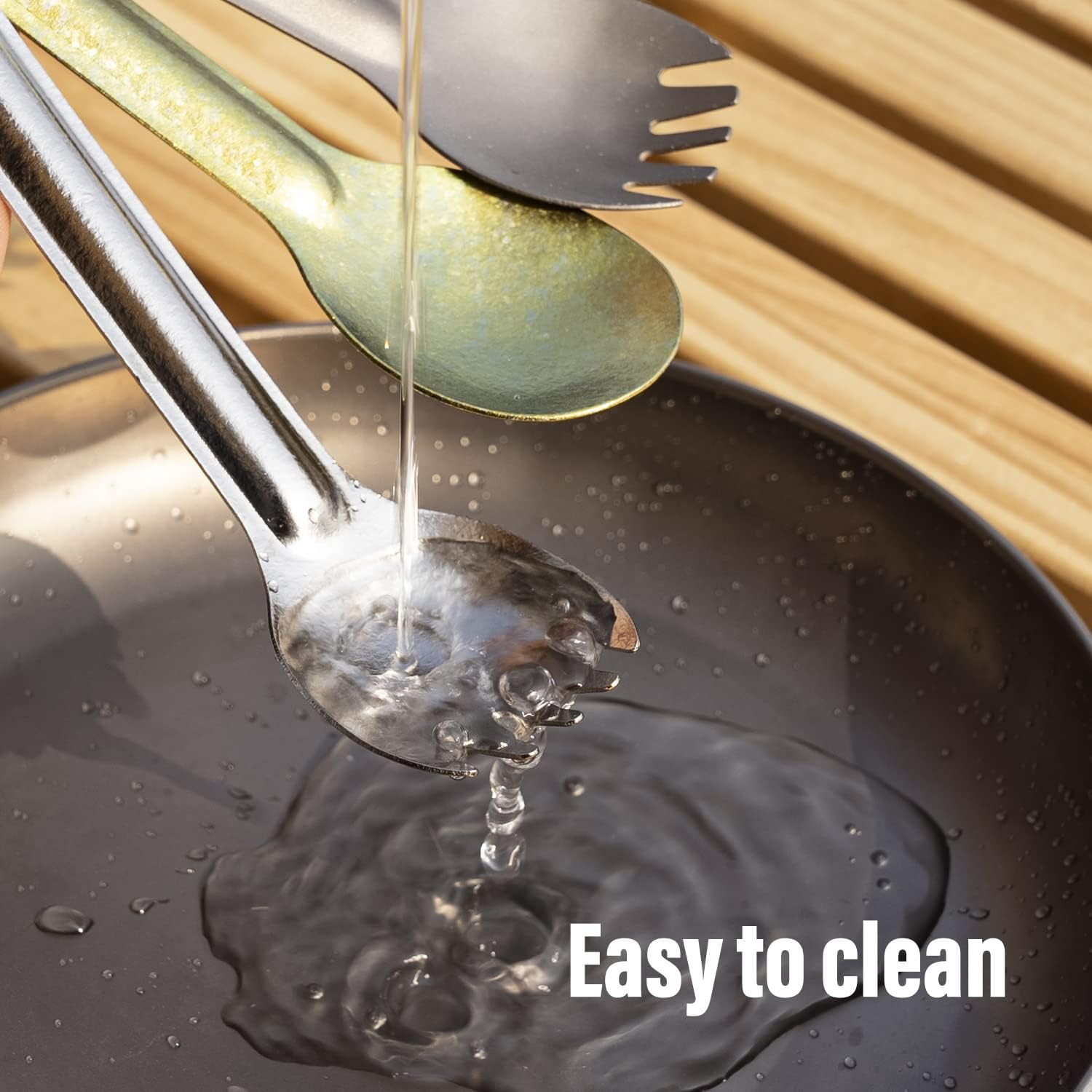 Tito Titanium Long Handle for Spork Outdoor Ultralight Portabale Flatware with Camping Backpacking image number 3