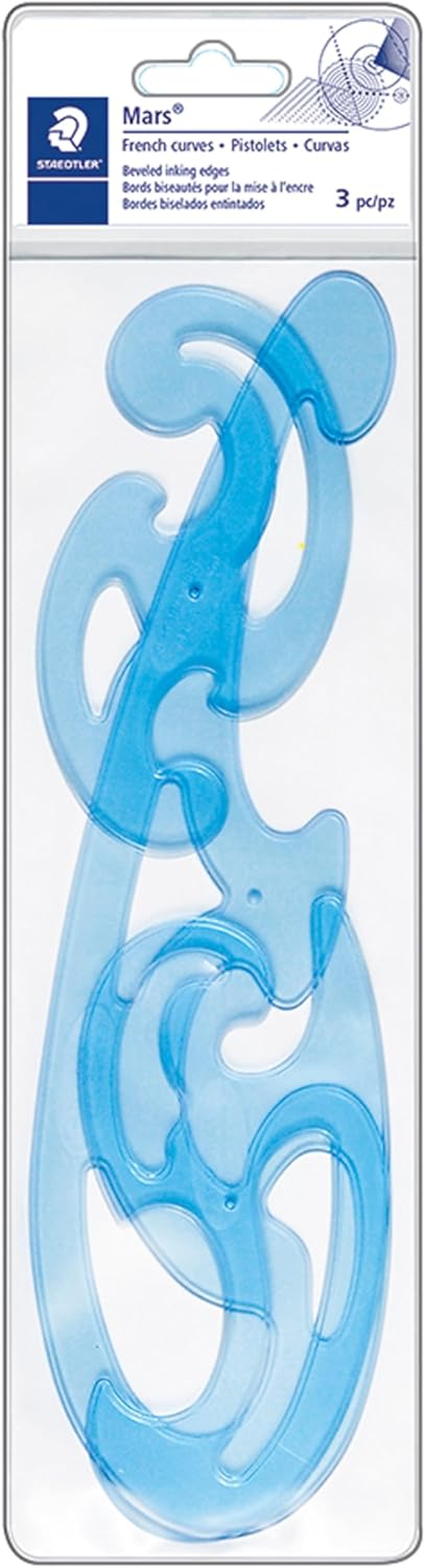 Staedtler Mars 571 Set of 3 Shapes of French Curves, 57140WP image number 4