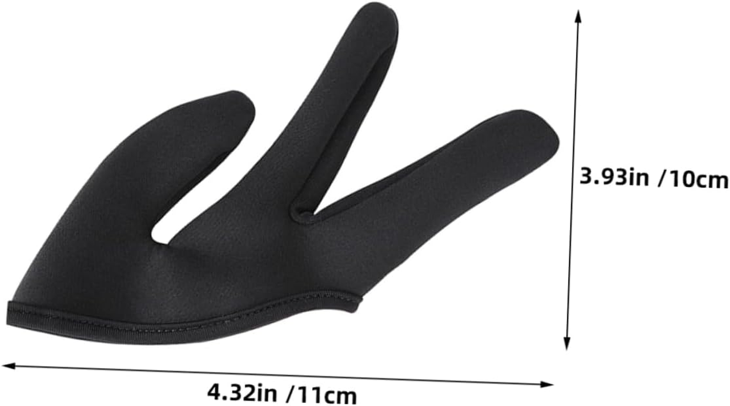 SAFIGLE Heat-Resistant Finger Covers Hairdressing Anti-Scald Gloves 2Pcs Three-Finger Design for High-Temperature Protection during Curling Wand Straightening and Hair Coloring image number 3