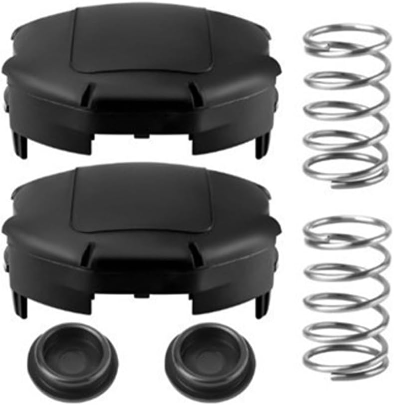 2 Pack Trimmer Parts,Replacement for Speed Feed 400 Trimmer Head,X472000070 Wear Cap Spool Cover 4" Heads,Fit Forsrm-230,Srm-225,Dimmer Cover with Spring(Black)