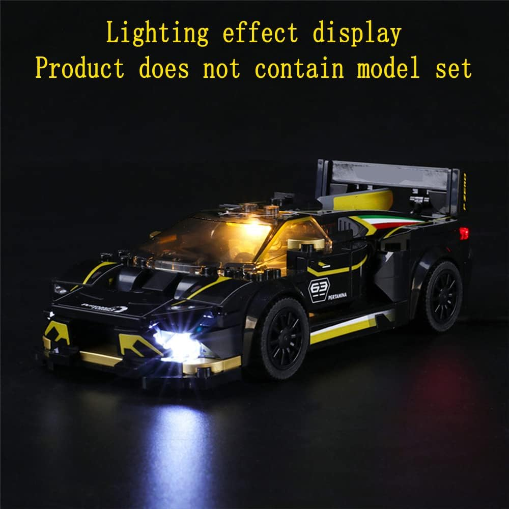 GEAMENT Light Kit Compatible with  Lamborghini Urus ST-X & Huracan Super Trofeo EVO - for Speed Champions 76899 ( Set Not Included) image number 5