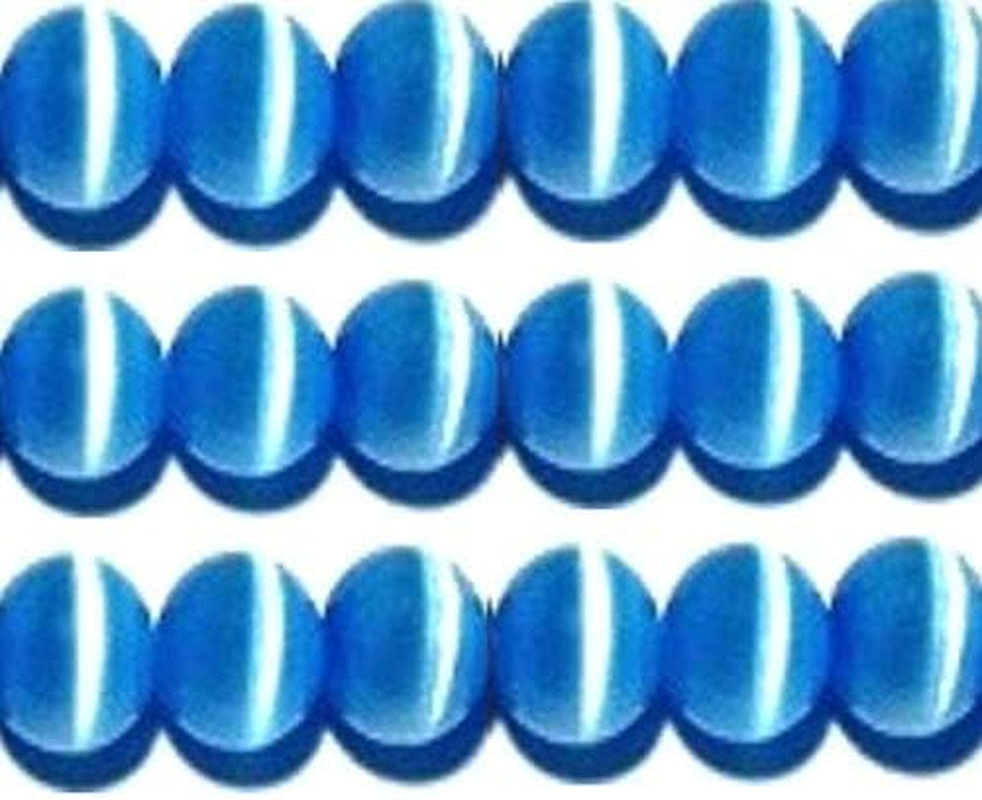 4Mm Cat'S Eye Bead Strands Grade "A" Fiber Optic, 32 Colors to Choose from (Rainbow)