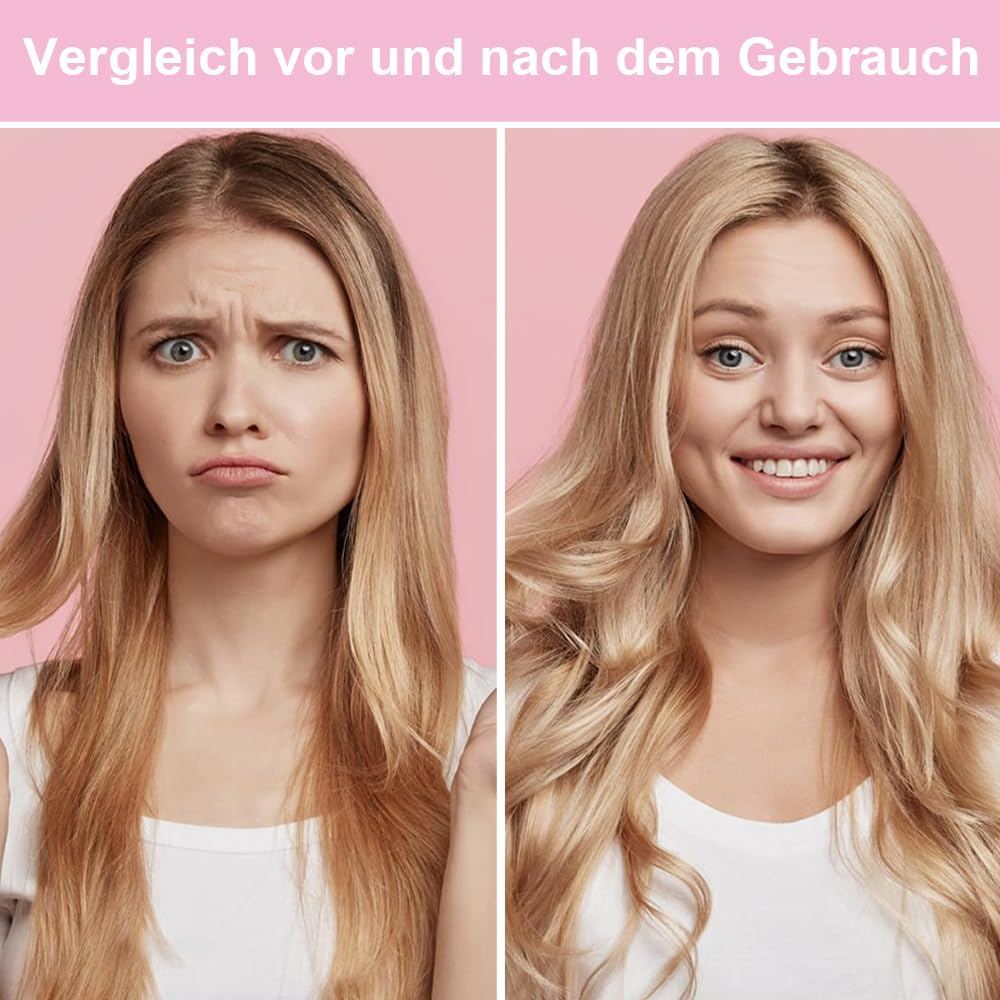 Curls without Heat, 2 Pieces Heatless Curls Band, Non-Slip Heatless Curlers with Hairpin Curlers Overnight for Long Medium Hair 100 X 3 Cm Blue Pink image number 1