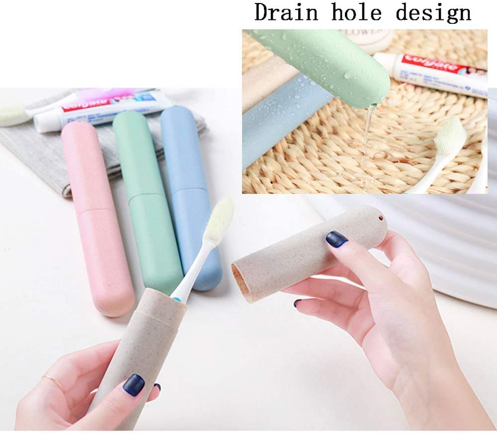 4 Pcs Travel Toothbrush Case, Portable Breathable Toothbrush Holder for Travel Camping School Home Business image number 5
