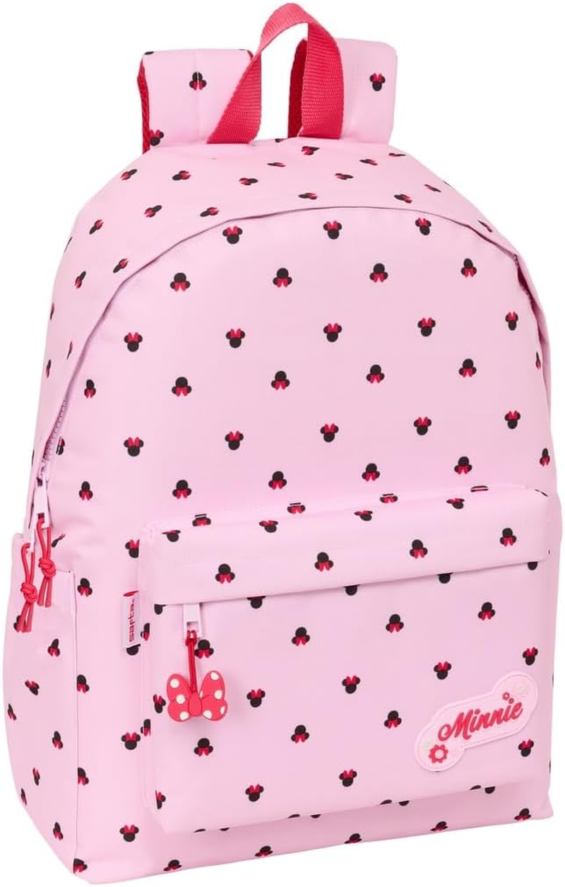 Safta MINNIE MOUSE NAIVE - Laptop Backpack 14.1 Inches, Ideal for Young People of Different Ages, Comfortable and Versatile, Quality and Resistance, 31 X 13 X 43 Cm, Light Pink, M, Casual, Light Pink, image number 2