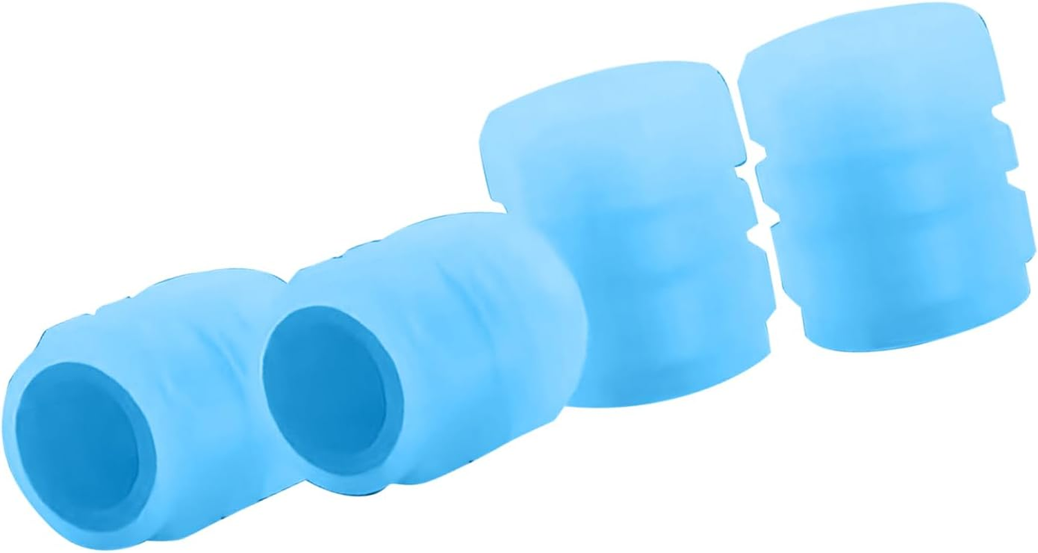 Fluorescent Tyre Valve Stem Cap, Enhance Visibility Luminous Tire Valve Cap Construction Easy Install Water for Car (Blue) image number 4