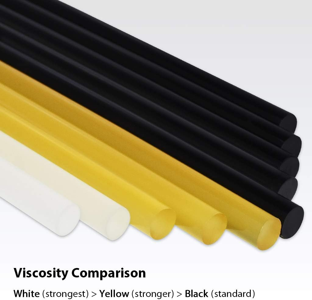 FIRSTINFO Paintless Dent Removal Glue Sticks Hot Melt Adhesive Glue Sticks Paintless Dent Repair Tool for Car Repair Dent Remover Tool Set - 5*Black, 3*Yellow, 2*White, &Phi; 0.44 Inch X L 11.8 Inch image number 5