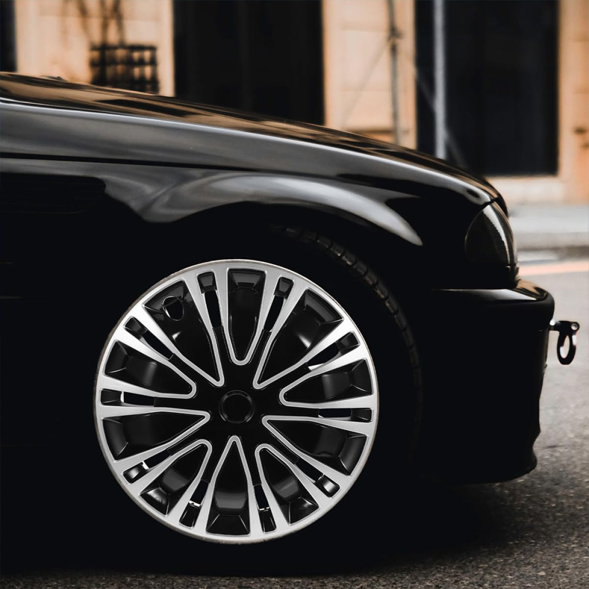 ULTECHNOVO 2Pcs Car Hub Cap Vehicle Van Decals Car Wheel Center Caps Hub Caps Wheel Hub Caps Heptagon Seat Automobile Automotive Accessories Chrome Rims Console Wheels round Enhance Pp Silver image number 4