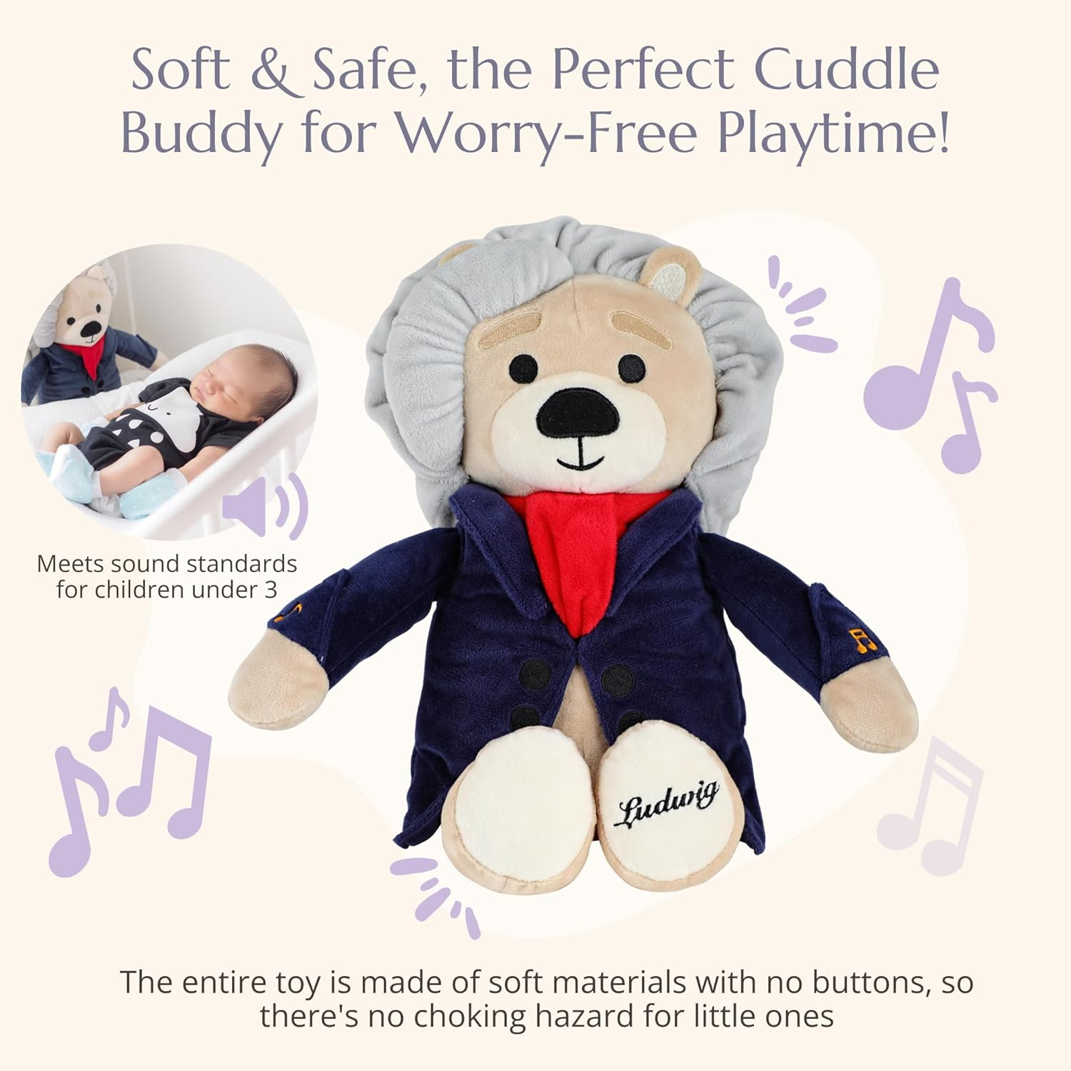 Ludwig - Virtuoso Bear | Musical Teddy Bear | Classical Music for Kids | Toddler Educational Toy | Beethoven&rsquo;S Greatest Hits image number 4