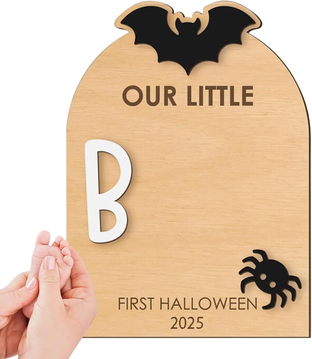 Baby Hand and Footprint Kit,Halloween Baby Footprint Casting Board - Craft Kit with Ink Pad Hand Ornament for Birth Shower Mom Dad Kids Family, Christmas Halloween Nursery