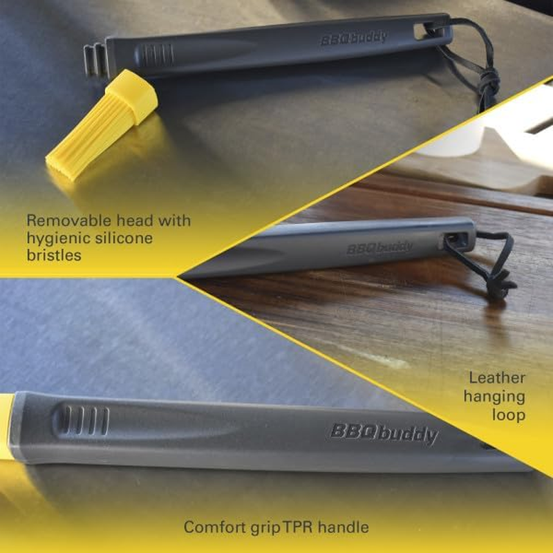 BBQ Buddy Basting Brush - Heat Resistant Cooking Brush for Oil and Sauce with - Silicone Brush Bristles with Long Handle - Pastry for Cooking and Baking - Removable Head Easy Cleaning image number 4